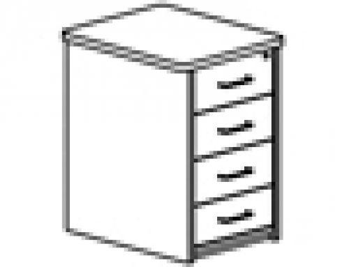 Modulo com gavetas rocada em faia 72 x 50 x 60 cm modelo a , Rocada , 36455 , 8427951070487